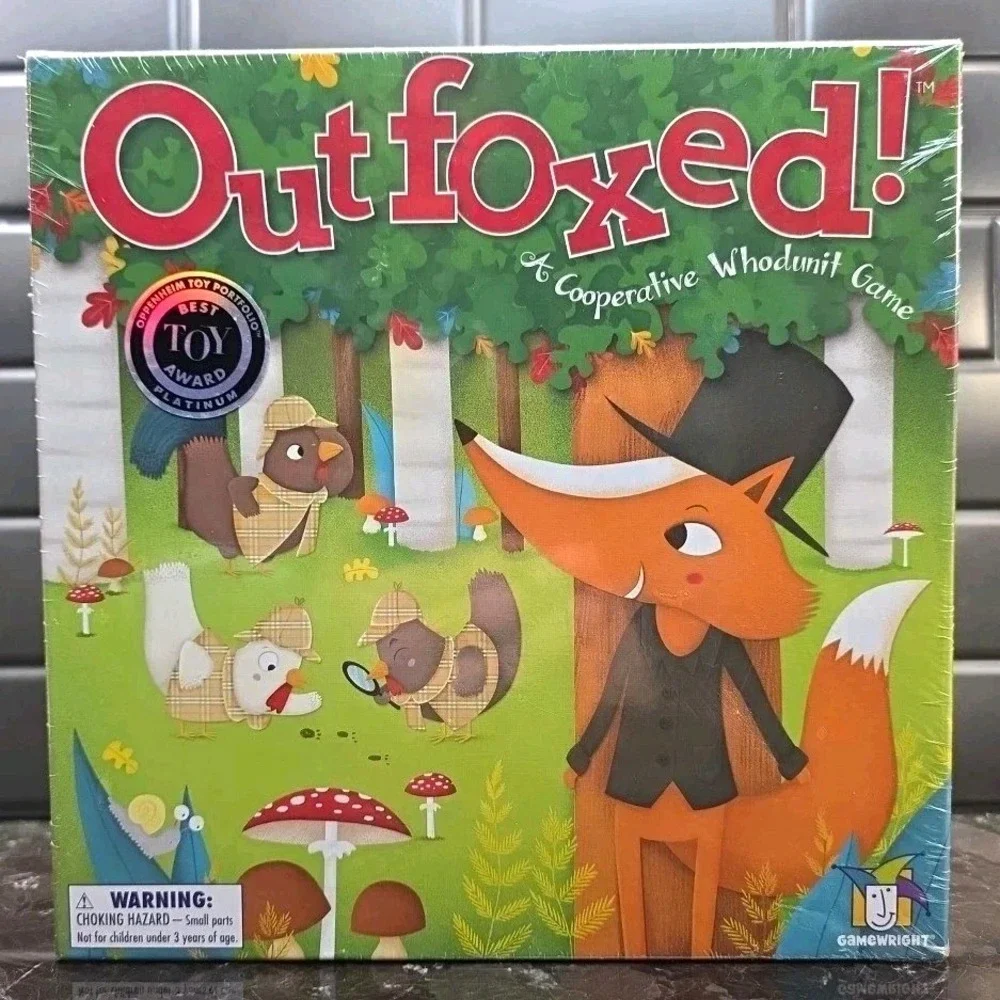 Outfoxed A Classic Who Dunnit Game For Preschoolers, 4 players NIB NEW Sealed